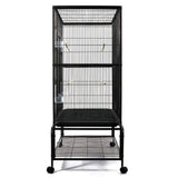 Bird Cage & Parrot Cage Supplies 137cm Bird Cage with Perch - Black