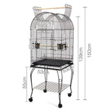 Bird Cage & Parrot Cage Supplies Large Pet Bird Cage with Perch - Black