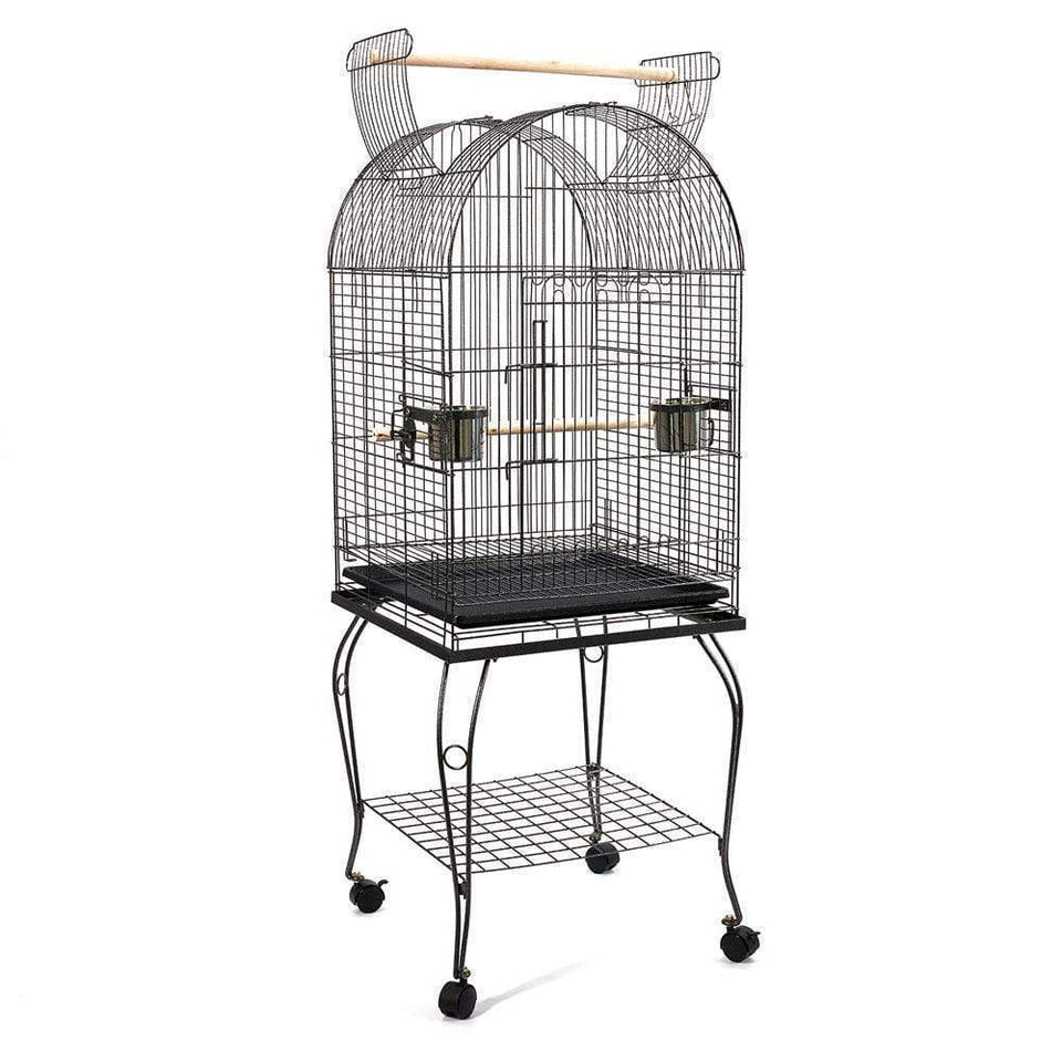 Bird Cage & Parrot Cage Supplies Large Pet Bird Cage with Perch - Black