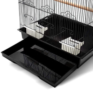 Bird Cage & Parrot Cage Supplies Medium Bird Cage with Perch - Black