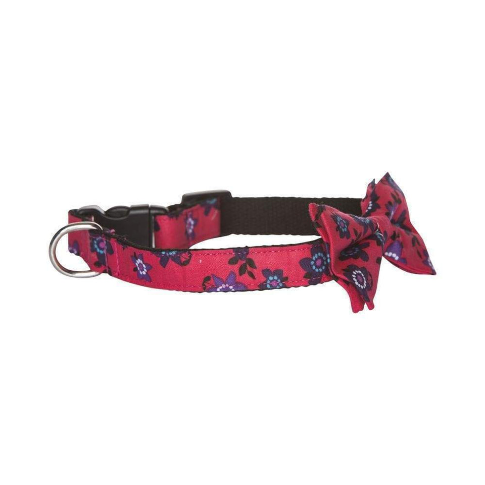 BOW TIE DOG COLLAR - FLORAL