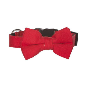 BOW TIE DOG COLLAR - RED