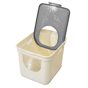 Cat Litter Box - Trapping Sifting Tray With Odor Control