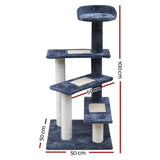 Cat Scratching Post Specialists | Cat Scratcher Trees & Poles 100cm Multi Level Cat Scratching Post / Tree / Pole - Grey