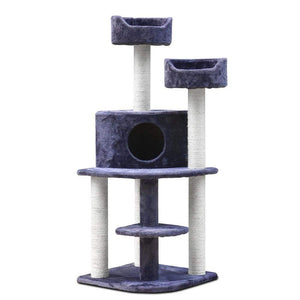 Cat Scratching Post Specialists | Cat Scratcher Trees & Poles 126cm Multi Level Cat Scratching Post / Tree / Pole - Grey