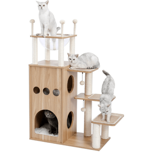 Cat Scratching Post Specialists | Cat Scratcher Trees & Poles 130cm Deluxe Cat Scratching Post / Tree / Pole - Wood