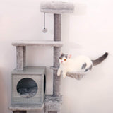 Cat Scratching Post Specialists | Cat Scratcher Trees & Poles 145cm Cat Scratching Post / Tree / Pole - Grey Wood