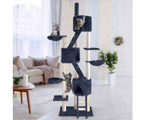 Cat Scratching Post Specialists | Cat Scratcher Trees & Poles 244cm Cat Scratching Post / Tree / Pole Grey