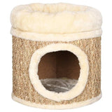 Cat Scratching Post Specialists | Cat Scratcher Trees & Poles 33cm Cat House with Luxury Cushion - Seagrass