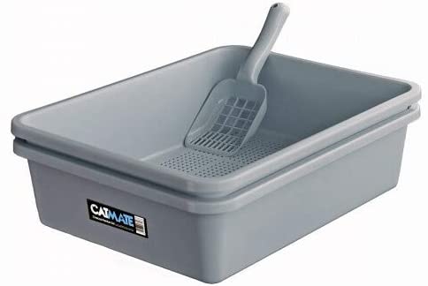 Catmate 3 Piece Sieve Litter Tray - Charcoal