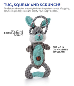 Charming Pet Scrunch Bunch & Squeak Dog Toy - Bunny