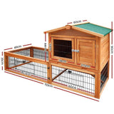 Chicken Coop, Backyard Chicken House, Rabbit Hutch & Rabbit Cage 155cm Tall Wooden Chicken Coop & Rabbit Hutch