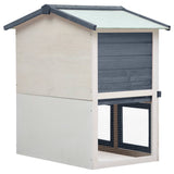 Chicken Coop, Backyard Chicken House, Rabbit Hutch & Rabbit Cage 98cm Outdoor Chicken Coop & Rabbit Hutch 3 Doors - Grey Wood