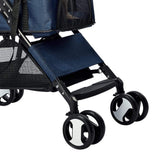 Dog and Cat Foldable Large Stroller - Blue