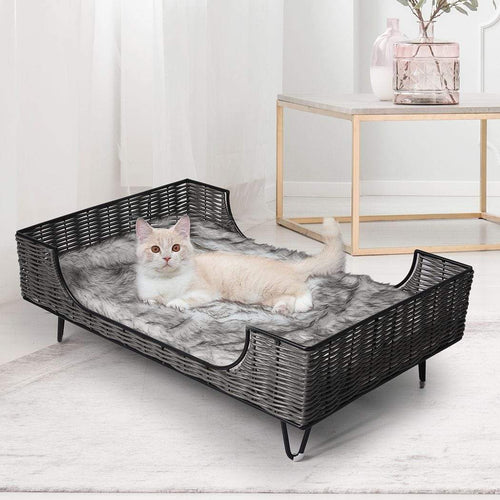 Dog & Cat Rectangle Nest Bed - Grey