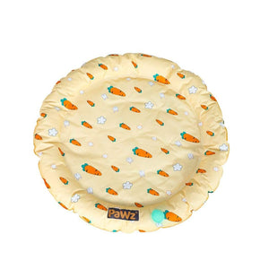 Dog & Cat Waterproof Self-Cooling Bed - Carrot Pattern Round Type