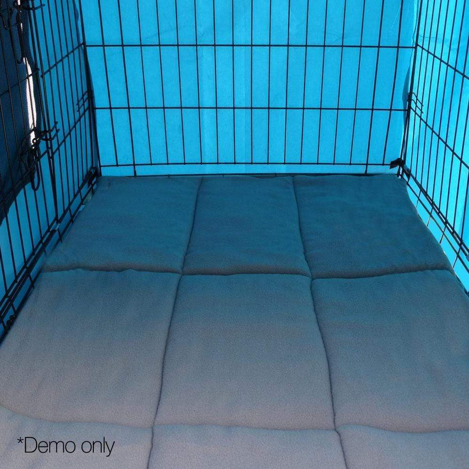 Pet Care 42inch Metal Collapsible Pet Cage Cushions Grey