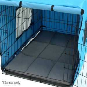 Pet Care 48inch Metal Collapsible Pet Cage Cushions Grey