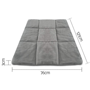 Pet Care 48inch Metal Collapsible Pet Cage Cushions Grey