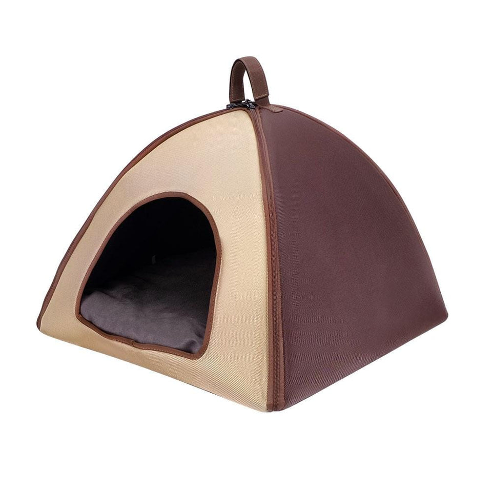 Dog & Puppy Bed Specialists | Dog & Puppy Beds, Trampolines & Mats Cat Dog Tent Bed - Cappuccino