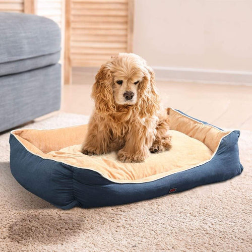 Dog & Puppy Bed Specialists | Dog & Puppy Beds, Trampolines & Mats Deluxe Soft Dog Bed Mattress with Removable Cover - Blue