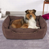 Pet Care Extra Large Faux Suede Washable Pet Bed - Brown