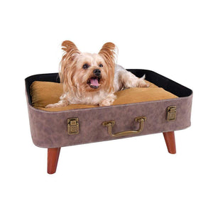 Dog & Puppy Bed Specialists | Dog & Puppy Beds, Trampolines & Mats Fashionable Suitcase Cat Dog Bed - Brown