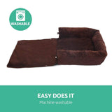 Pet Care Large 3 in 1 Foldable Pet Bed - Brown