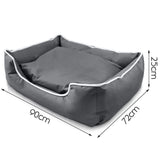 Pet Care Large Washable Pet Bed - Grey