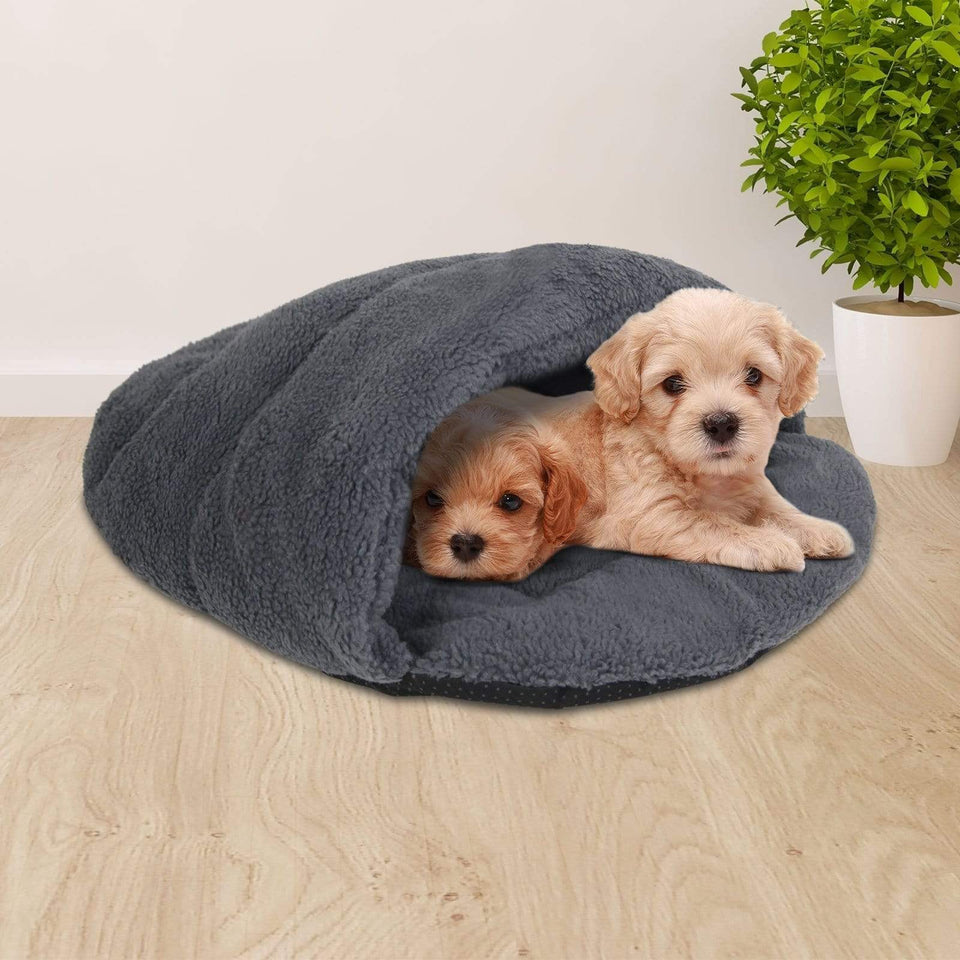 Pet Care Medium Cave Pet Bed - Grey