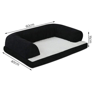 Pet Care Medium Fleece Pet Bed - Black