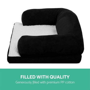 Pet Care Medium Fleece Pet Bed - Black