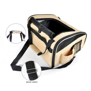 Portable Pet Carrier Car Booster Seat in Size Large in Beige Colour