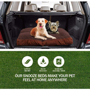 PaWz Pet Bed Mattress Dog Cat Pad Mat Puppy Cushion Soft Warm Washable M Brown