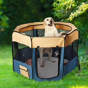 Dog & Puppy Playpen - Blue