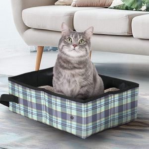 Foldable Cat Litter Tray - Plaid
