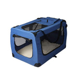 Foldable Dog & Cat Crate Carrier - Blue