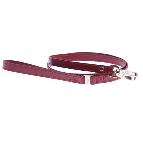 HAMISH RED LEATHER DOG LEAD