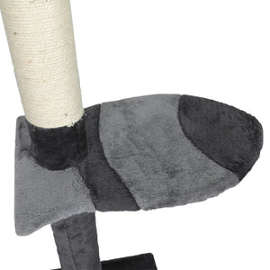 228-288cm Adjustable Cat Scratching Condo Post Tower - Grey