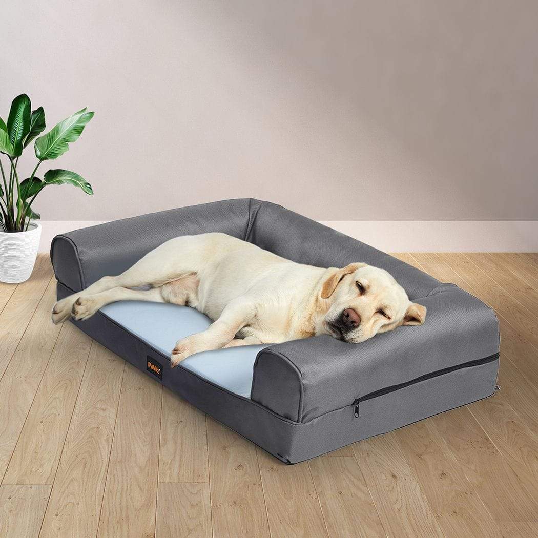 Insect Prevention Dog Cooling Bed - Grey