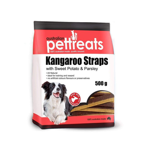 Kangaroo Straps with Sweet Potato & Parsley 500g