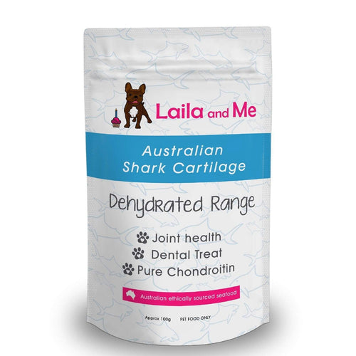 Laila & Me Dehydrated Australian Shark Cartliege - Crunchy Dog Treats 100g
