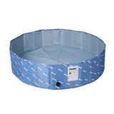 Large Portable Pet Swimming Pool - Blue in Bone Pattern