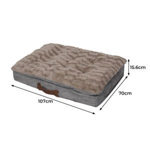 Large Removable Orthopedic Dog & Cat Bed - Khaki