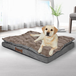 Large Removable Orthopedic Dog & Cat Bed - Khaki