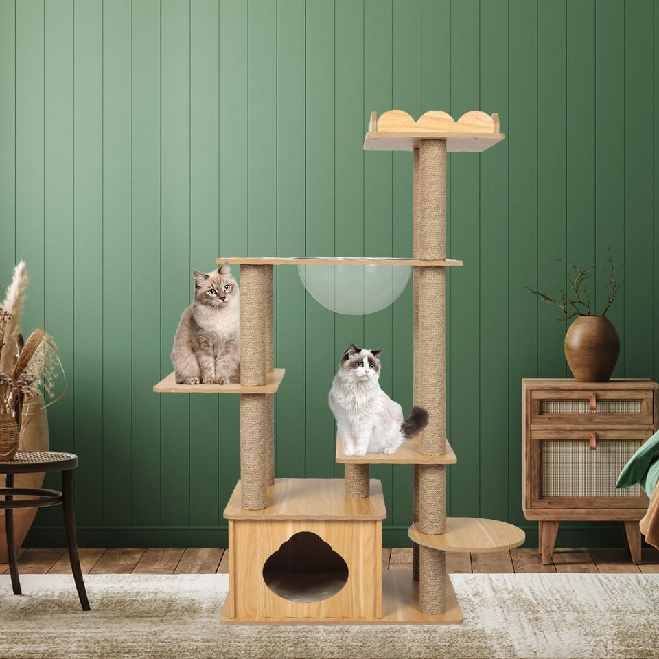 130cm Cat Scratching Post/Tree/Condo - Wood