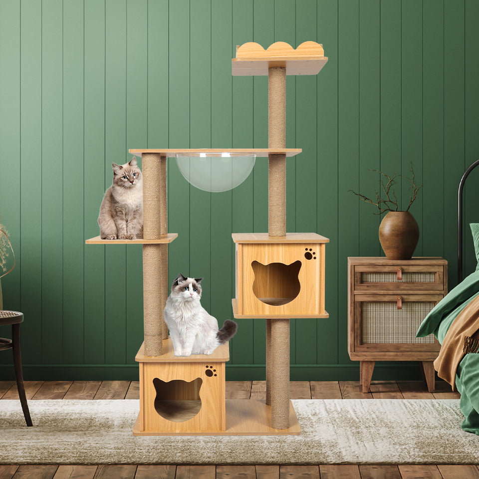 138cm Cat Scratching Post/Tower/ Condo - Wood