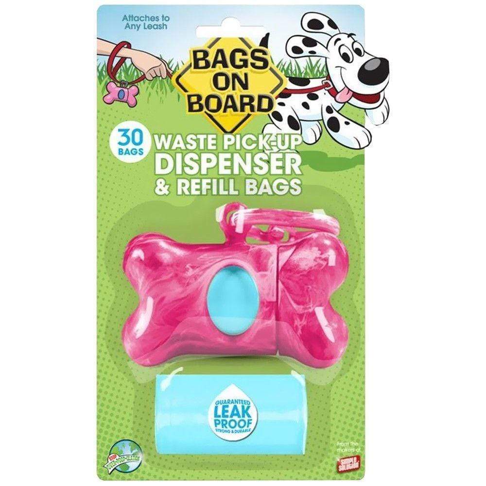 Marble Bone Dispenser - Pink (30 bags)