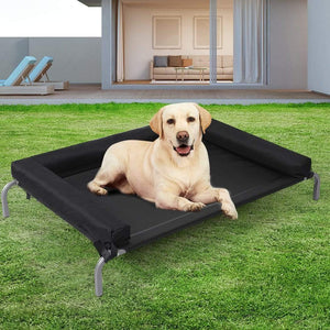 Medium Elevated Heavy Duty Dog & Cat Bed - Black