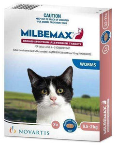 Milbemax Cat 0.5-2kg (2 Pack)